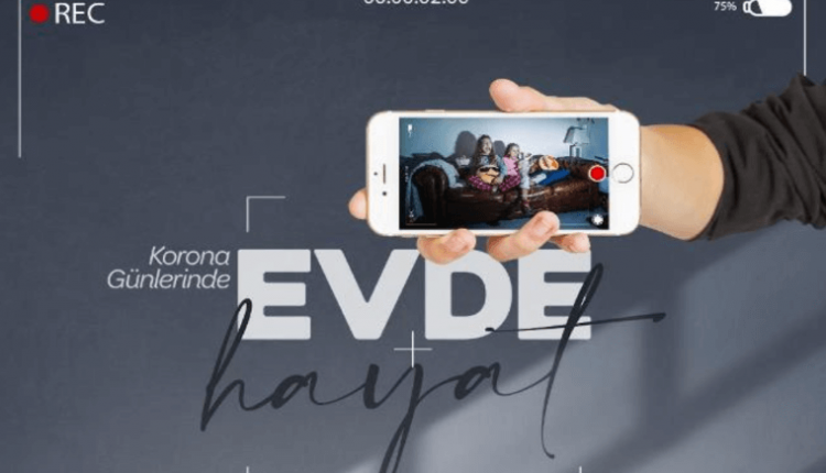 Beykoz Evde Kısa Film Yarışması görselidir. Görselde telefonun içerisinde ev manzarası görülmektedir.