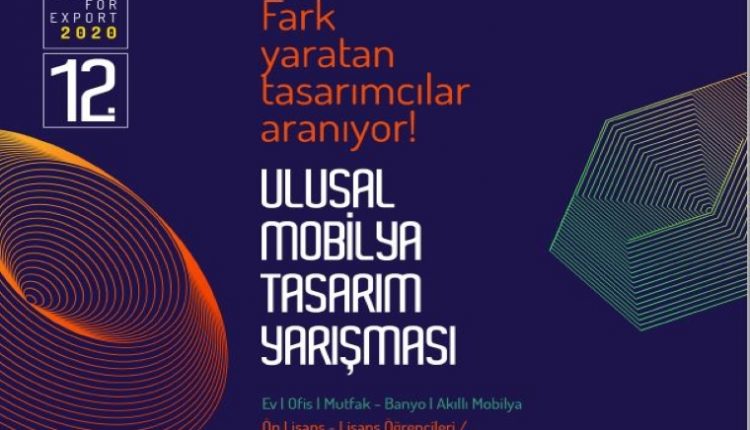 Ulusal Mobilya Tasarım Yarışması görselidir. Görselde çizimler ve tasarım öğeleri var.