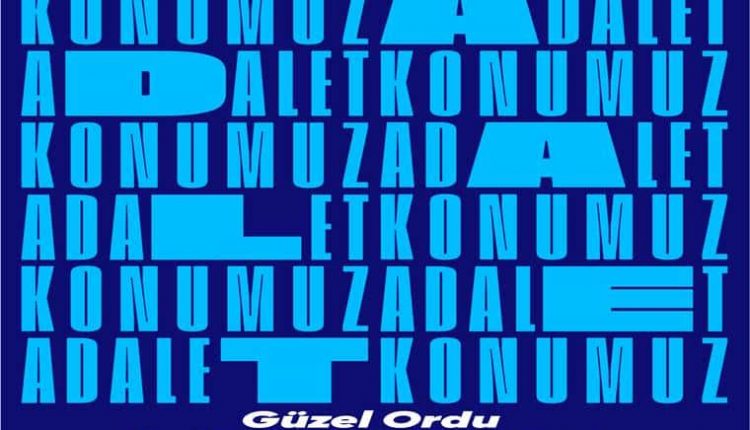 Güzel Ordu Fotoğraf Yarışması duyuru görselidir. mavi tonların hakim olduğu görselde farklı büyüklükteki puntolarda konumuz adalet yazmaktadır.