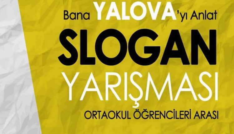 Bana Yalova’yı Anlat Slogan Yarışması duyuru görselidir.