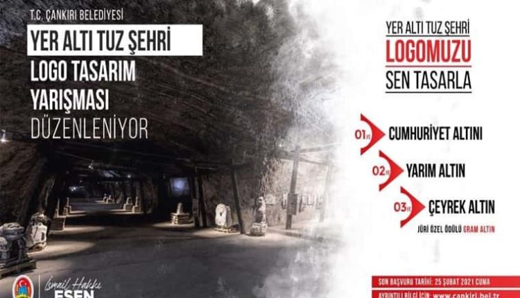 Çankırı Belediyesi Yer Altı Tuz Şehri Logo Tasarım Yarışması duyuru görselidir.