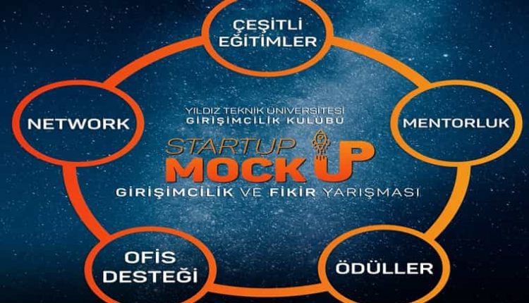 Startup Mockup Girişimcilik ve Fikir Yarışması duyuru görselidir.