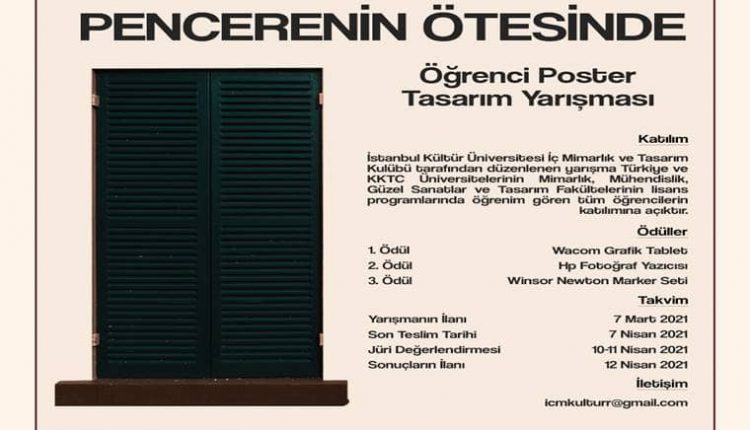 Pencerenin Ötesinde Öğrenci Poster Tasarım Yarışması duyuru görselidir.