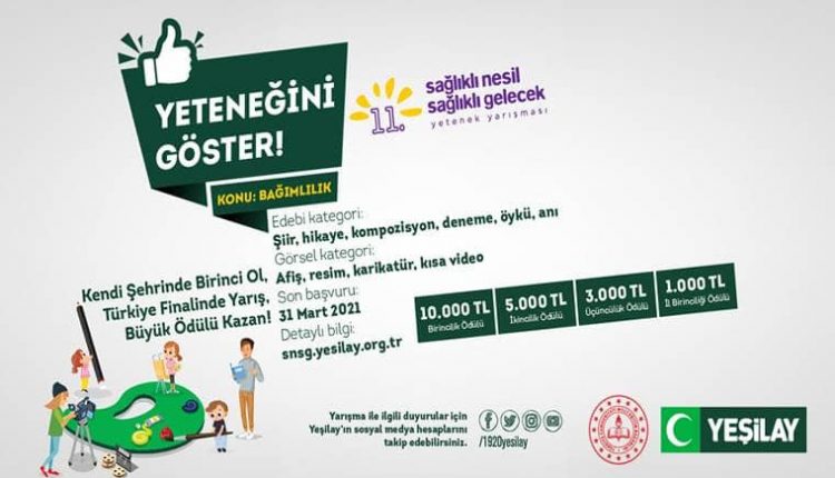 Sağlıklı Nesil Sağlıklı Gelecek Görsel Eser Yarışmaları duyuru görselidir.
