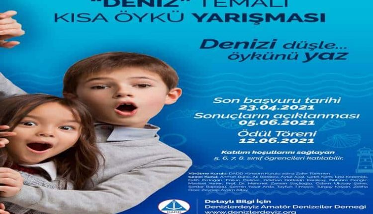 Deniz Temalı Kısa Öykü Yarışması duyuru görselidir.