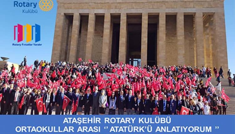 Ortaokullar Arası Atatürk'ü Anlatıyorum Kısa Video Yarışması duyuru görselidir.