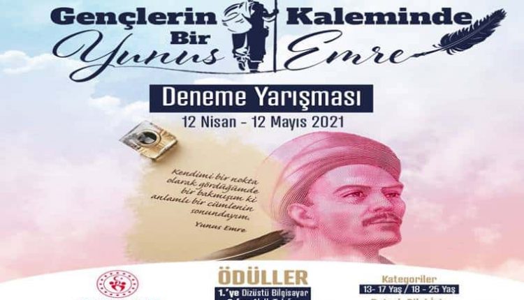 Gençlerin Kaleminden Bir Yunus Emre Deneme Yazma Yarışması duyuru görselidir.