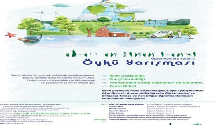 İzmir Büyükşehir Belediyesi İklimin Senin Elinde Öykü Yarışması duyuru görselidir.